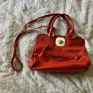 LONGCHAMP embossed tote orange